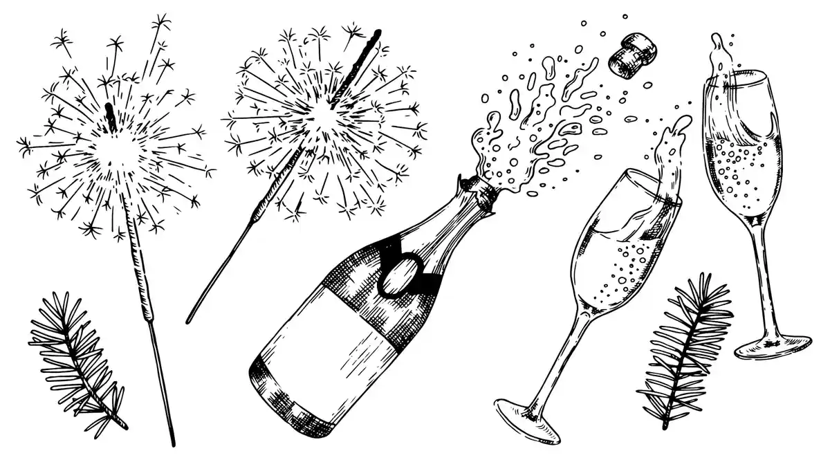 Disegni di Capodanno: non solo fuochi d'artificio, ecco i simboli porta-fortuna che tutti amano