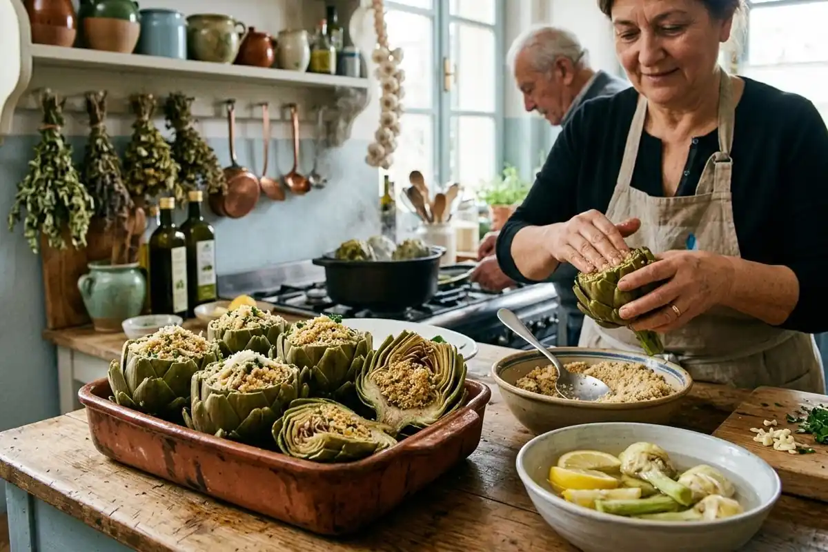 Scrivi un articolo informativo adatto a Google Discover. Caratteristiche: titolo coinvolgente ma non clickbait introduzione breve paragrafi di almeno 90 parole formattati e divisi tra di loro, linguaggio semplice stile narrativo lunghezza 1200-1400 parole Struttura: Titolo Introduzione breve 3-5 paragrafi informativi mostrando competenza ed inserendo almeno due link cliccabili a fonti autorevoli come Wikipedia a siti .gov. Aggiungi una Tabella Aggiungi le FAQ al fine articolo curiosità o spiegazione finale L'articolo deve essere interessante per un pubblico generale. Ecco il Titolo: Come fare i carciofi ripieni chetogenici perfetti: il trucco per farli morbidi senza che si sfaldino